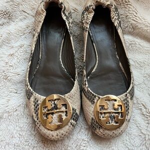 Tory Burch Reva  Python print ballerina Flats